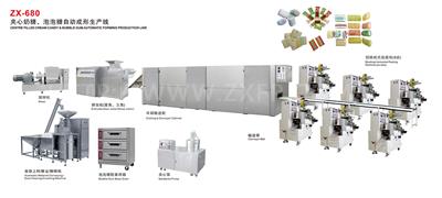 ZX-680 夾心奶糖、泡泡糖自動(dòng)成形生產(chǎn)線
